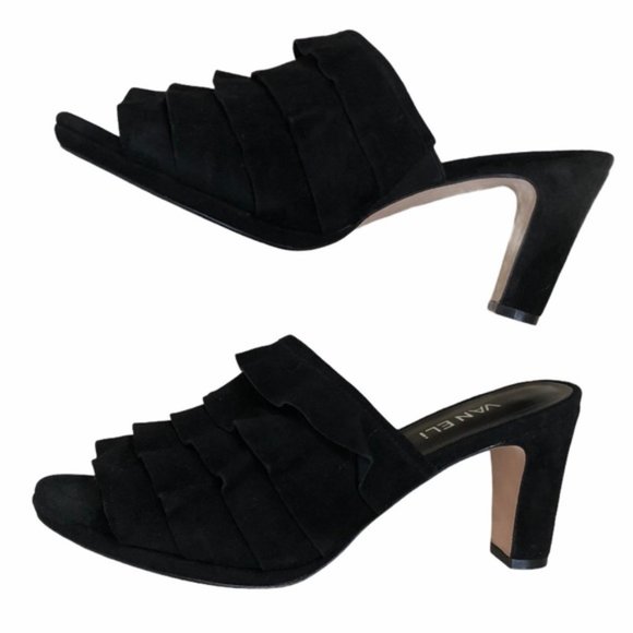 Vaneli Ruffle Suede 3" Heel - Picture 6 of 9